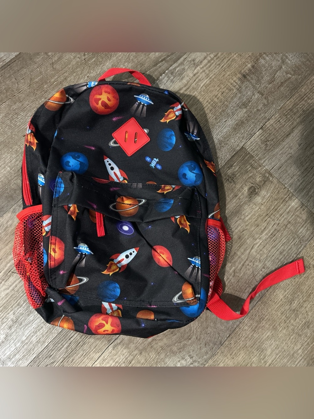 Space Pattern Black & Red toddler Backpack